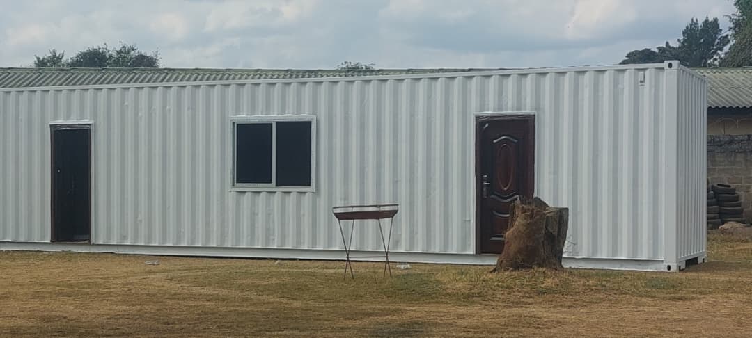 Finished converted shipping container unit